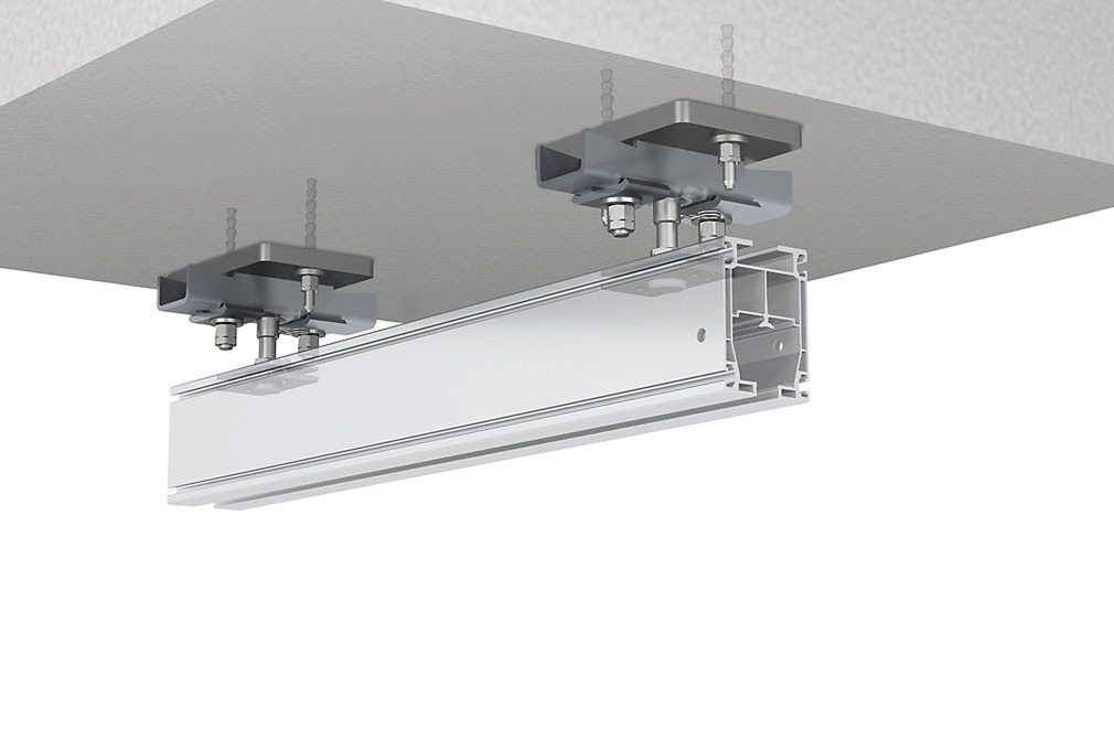Anchor plates for concrete ceilings